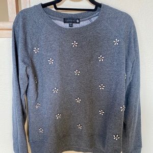 Gray jeweled sweatshirt ✨